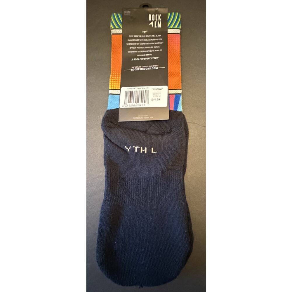 NWT San Diego Comic Con SDCC Official Rock ‘EM Socks~Comic Strip Yth L 2-5.5 - Picture 8 of 10